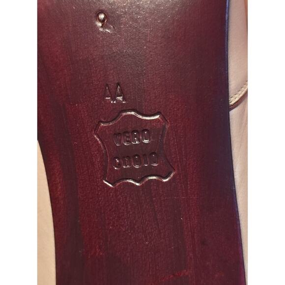 Bruno Magli Italian Leather Slingback Heels Open Toe Light Mauve Sz 9 AA - Picture 11 of 11